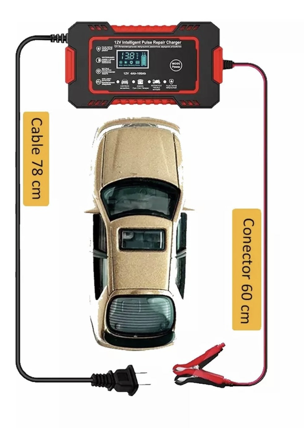 Combo Compresor de Aire 300 PSI + Cargador Inteligente de Batería 12V